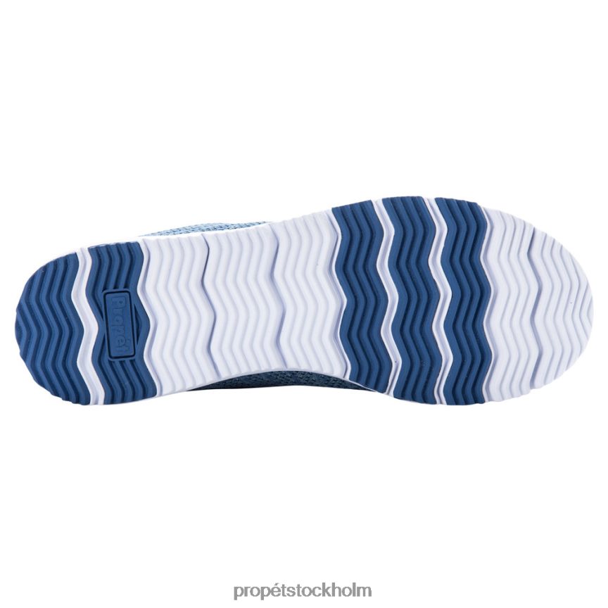 energisk kvinnor Propet 86NJ0H100 travelwalker evo svart/korallgrå/denim lt blå