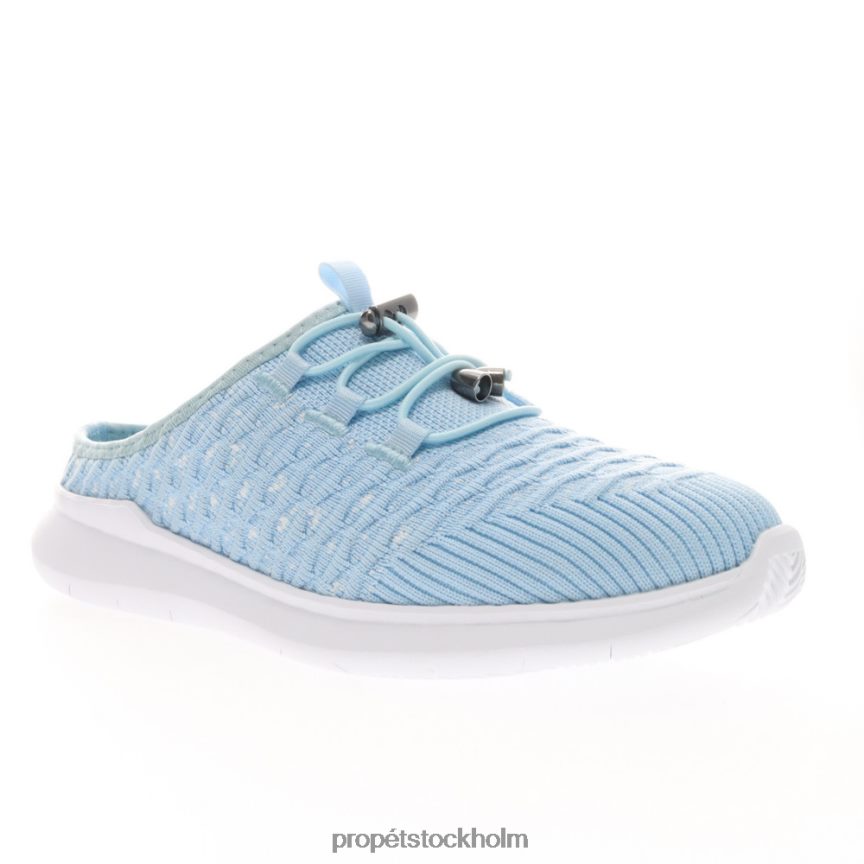 energisk kvinnor Propet 86NJ0H101 resebunden rutschkana babyblå/svart/grå/vit tusensköna