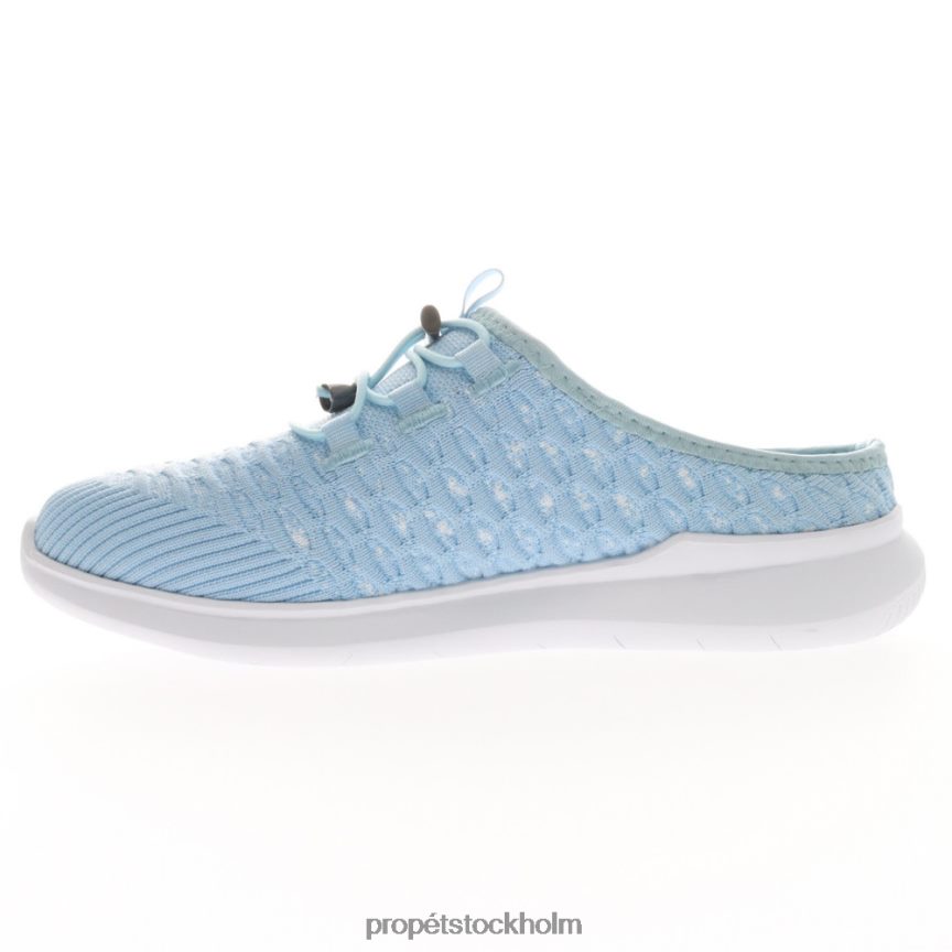 energisk kvinnor Propet 86NJ0H101 resebunden rutschkana babyblå/svart/grå/vit tusensköna