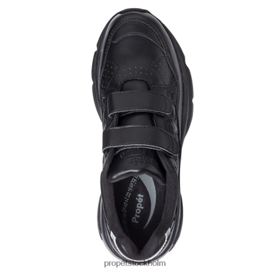 energisk kvinnor Propet 86NJ0H96 stabilitet rullatorrem svart vit