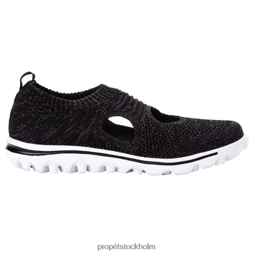 energisk kvinnor Propet 86NJ0H99 travelactive avid svart/denim/ljusgrå/rosa röd