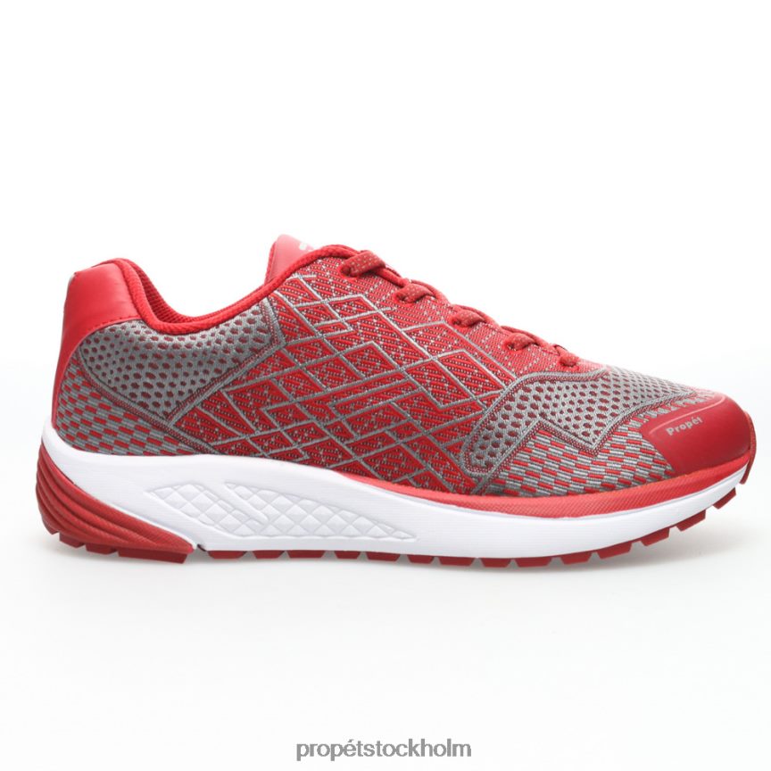 energisk män Propet 86NJ0H8 ett rödgrå/svart silver/maringrå