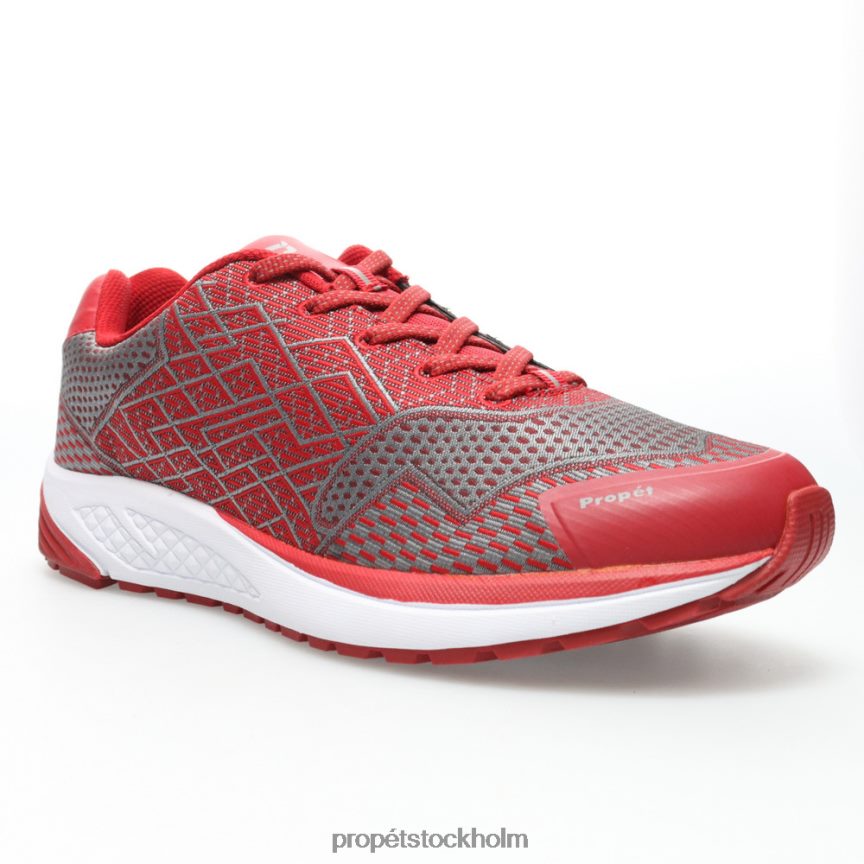 energisk män Propet 86NJ0H8 ett rödgrå/svart silver/maringrå