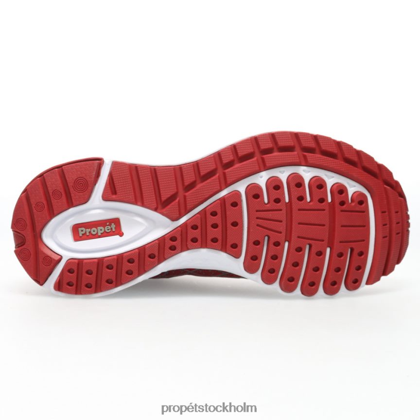 energisk män Propet 86NJ0H8 ett rödgrå/svart silver/maringrå